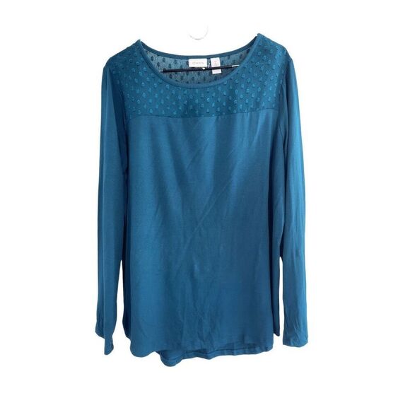 Chico's Tops - Chico’s size L dark teal tunic top.